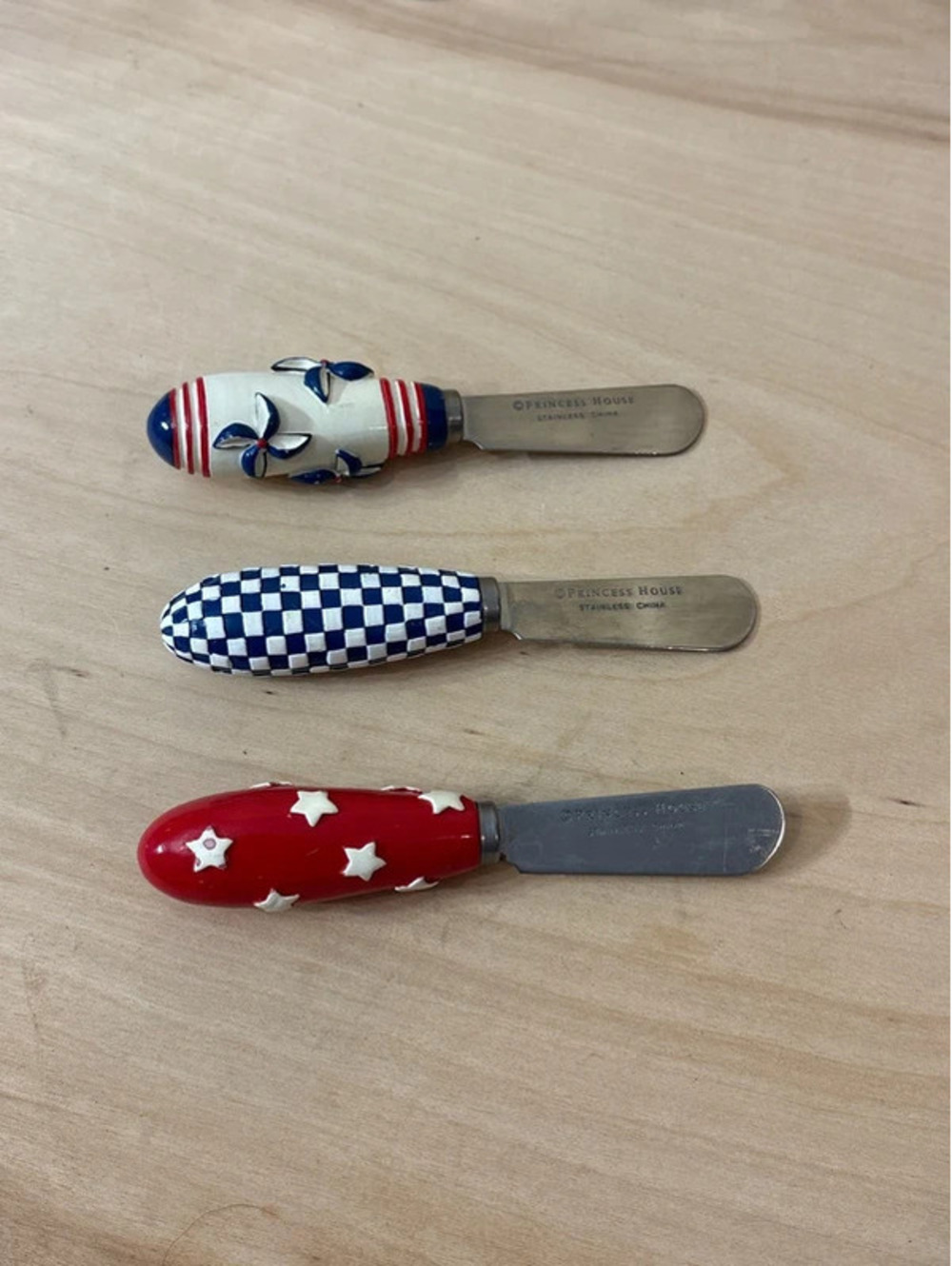 Princess House Americana Cheese Spreaders Charcuterie Knives